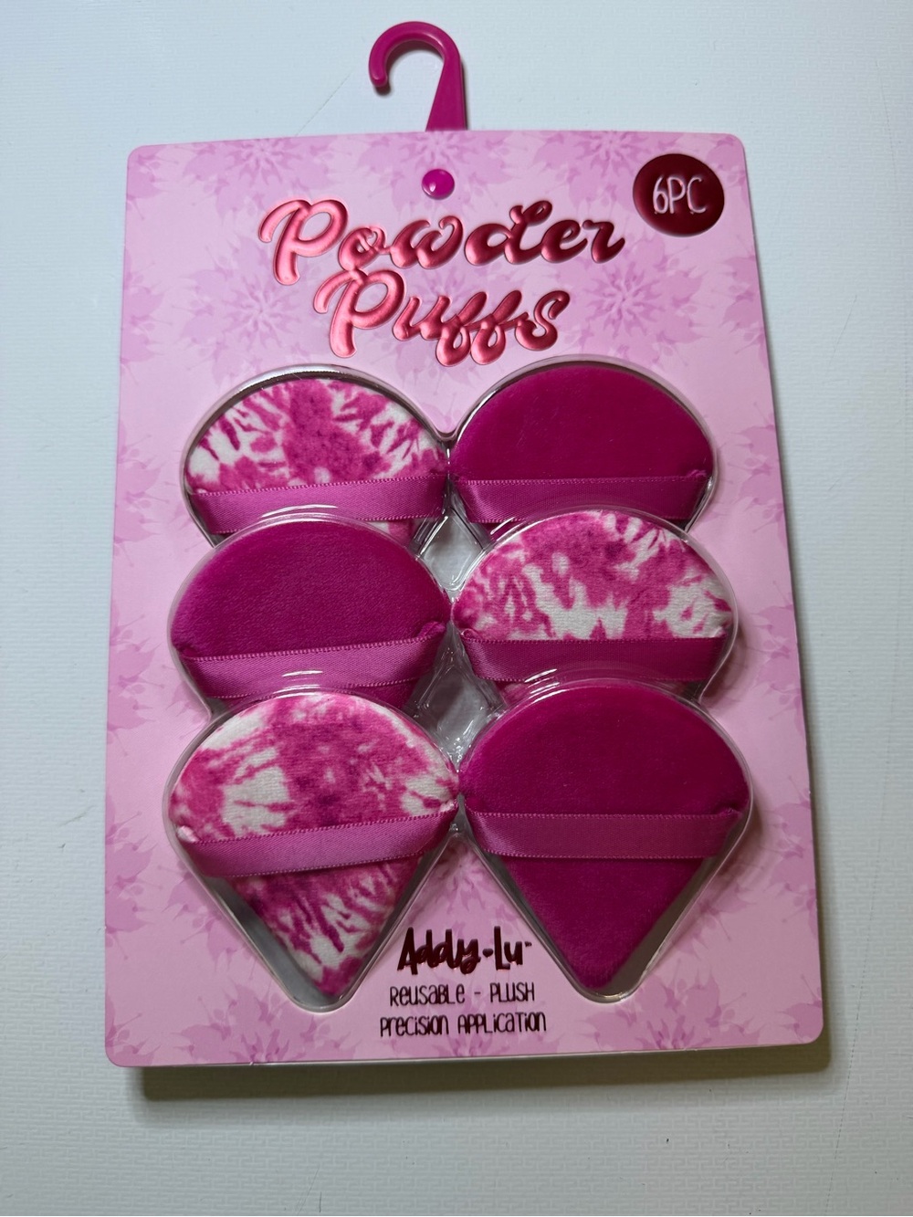 Pink Powder Puffs Makeup Applicator Set - 6pc